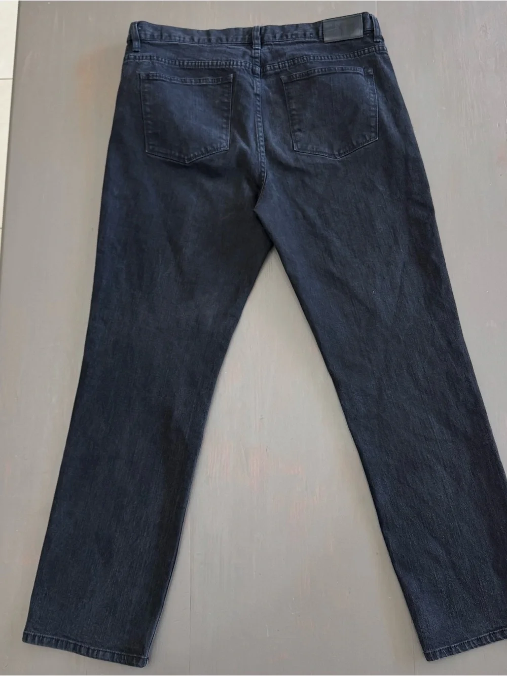 Lauren Ralph Lauren Black DarkWash Denim Sz16 classic straight Leg Womens Preppy